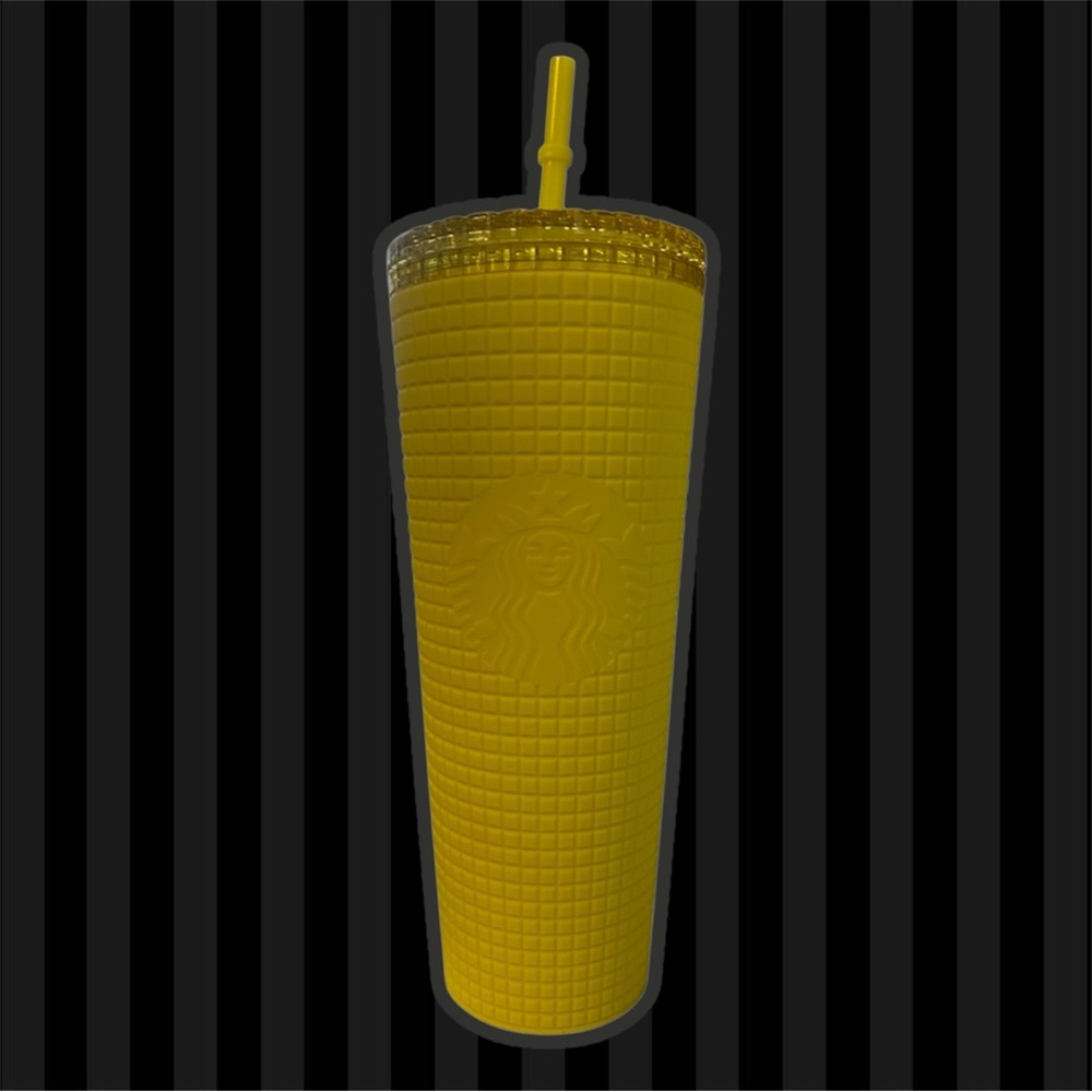2023 Meadow Yellow Matte Soft-touch Grid Tumbler